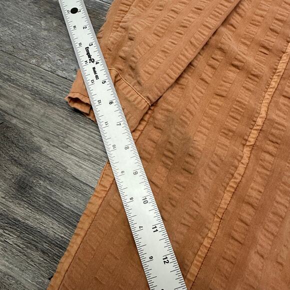 Pilcro and the Letterpress Seersucker Orange Womens XS Menagerie Boho Tunic Top - Picture 6 of 11